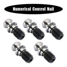 5 Pcs CAT40 45° 0.740" Pull Stud Retention Knob Fits Mazak Fadal CNC Silver UK