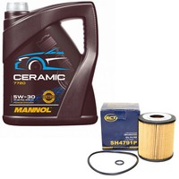 MotoröL Set 5W-30 5 Liter + ÖLfilter Sh 4791 P FüR Mazda 6 Stufenheck 1.8 2.0