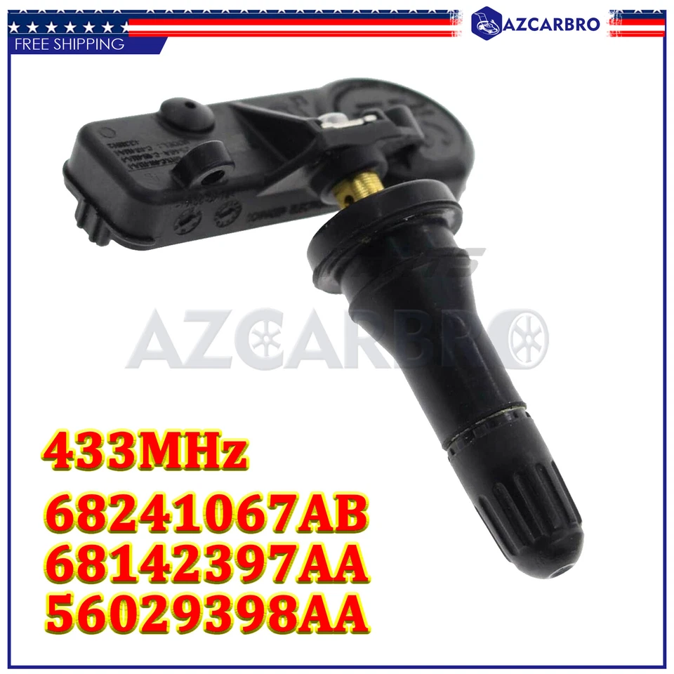 Sensor de presión de neumáticos 433MHZ TPMS 56029398AB apto para Dodge RAM 1500 2500 2011-2013 Foto 2 de 4