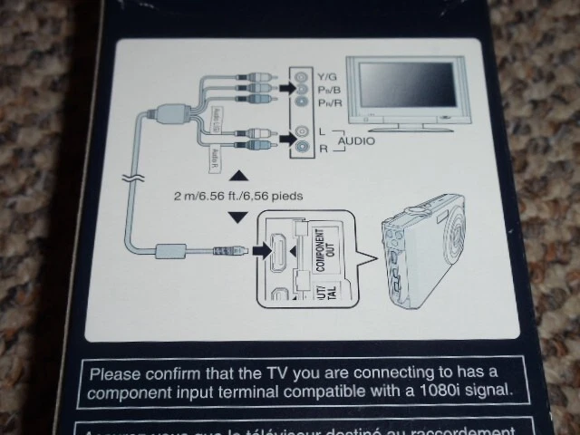 Panasonic Lumix DMW-HDC2 Componente Cable YUV Adaptador Plomo TV-Cámara/Videocámara Foto 4 de 4