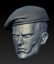 Metal Gear Ocelot Ver B 1:12 scale custom unpainted Head 6"  Action Figure