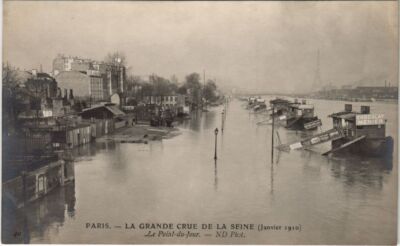 CPA Inondations 1910 PARIS Le Point-du-Jour (996315)