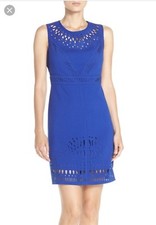 Eliza J Nwt Blue Eyelet Dress