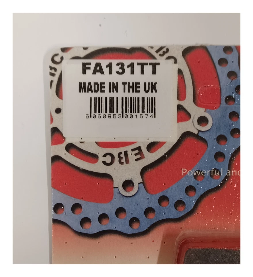 EBC Carbon TT REAR Disc Brake Pads (1 Set) Fits SUZUKI DRZ400 (2000 to 2024) - Image 3 of 4