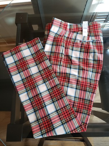 New J.Crew Tall Willa cropped flare pant in Snowy Stewart tartan Sz 0 Tall $188 - Picture 11 of 13