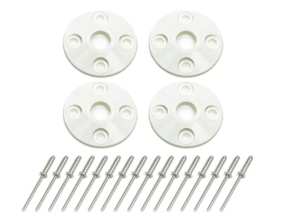 Dominator Racing Dominator Scuff Plate 1-1/2''OD 1/2''ID Plastic White x4 1202-WH