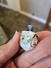 Vintage Chinese Porcelain Ceramic Small Spinning Top 1" Dradel Drinking Games