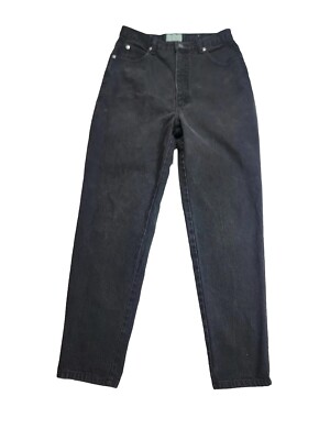 VTG Sasson Women's Sz 28x29 (MEASURED) Modern Basics Mom Denim Black Jeans