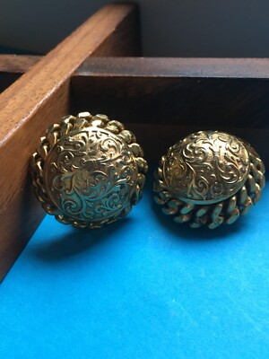 Boucles d'oreilles clips dorés et rhodiés tressées