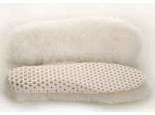 Genuine Sheepskin Lambswool Cushioning Shearling Honeycomb Sport Winter Insoles