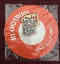 Loot Crate Walking Dead Zombie Box Pinback Pin February 2016 -NEW IN PACKAGE-