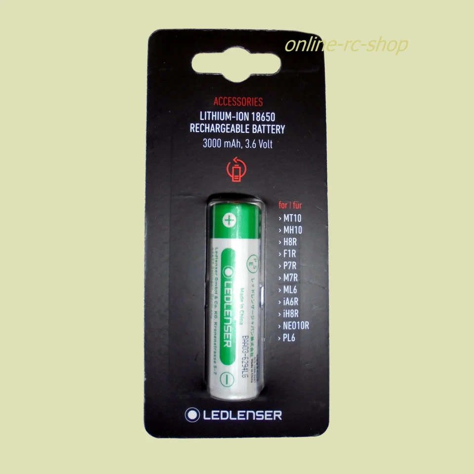 LEDLENSER 3,7V 3000mAh Ersatz Li-Ion Akku (501001 )