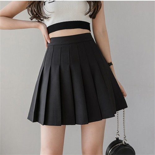 High Waist A-Line Short Skirt Women School Girls Pleated Mini Skirt Dancewear - Bild 8 von 30
