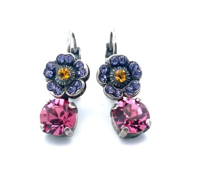 Earrings By Mariana Woman Charming Rose and Purple Swarovski Crystals ...