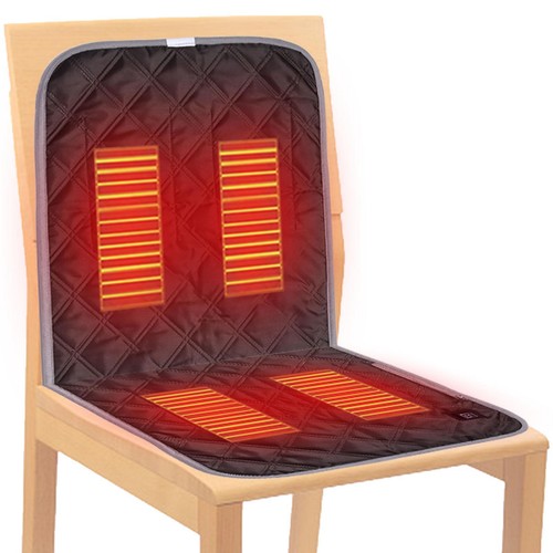 Portable Heated Seat Cushion USB Powered Chair Sofa Warmer Cushion Camping Home - Picture 2 of 16