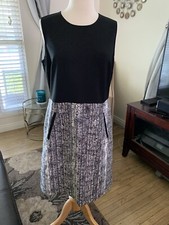 NWT Ann Taylor Loft black tweed sleeveless dress size 10 $79.99!