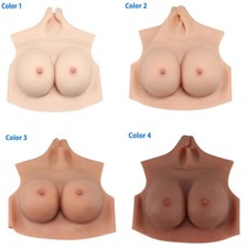 Silicone Breastplate Bodysuit Breast Form for Crossdresser Transgender Cosplay
