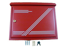 Briefkasten rot, Kunststoff, hochwertig und stabil, Lübeck, rostfrei,
