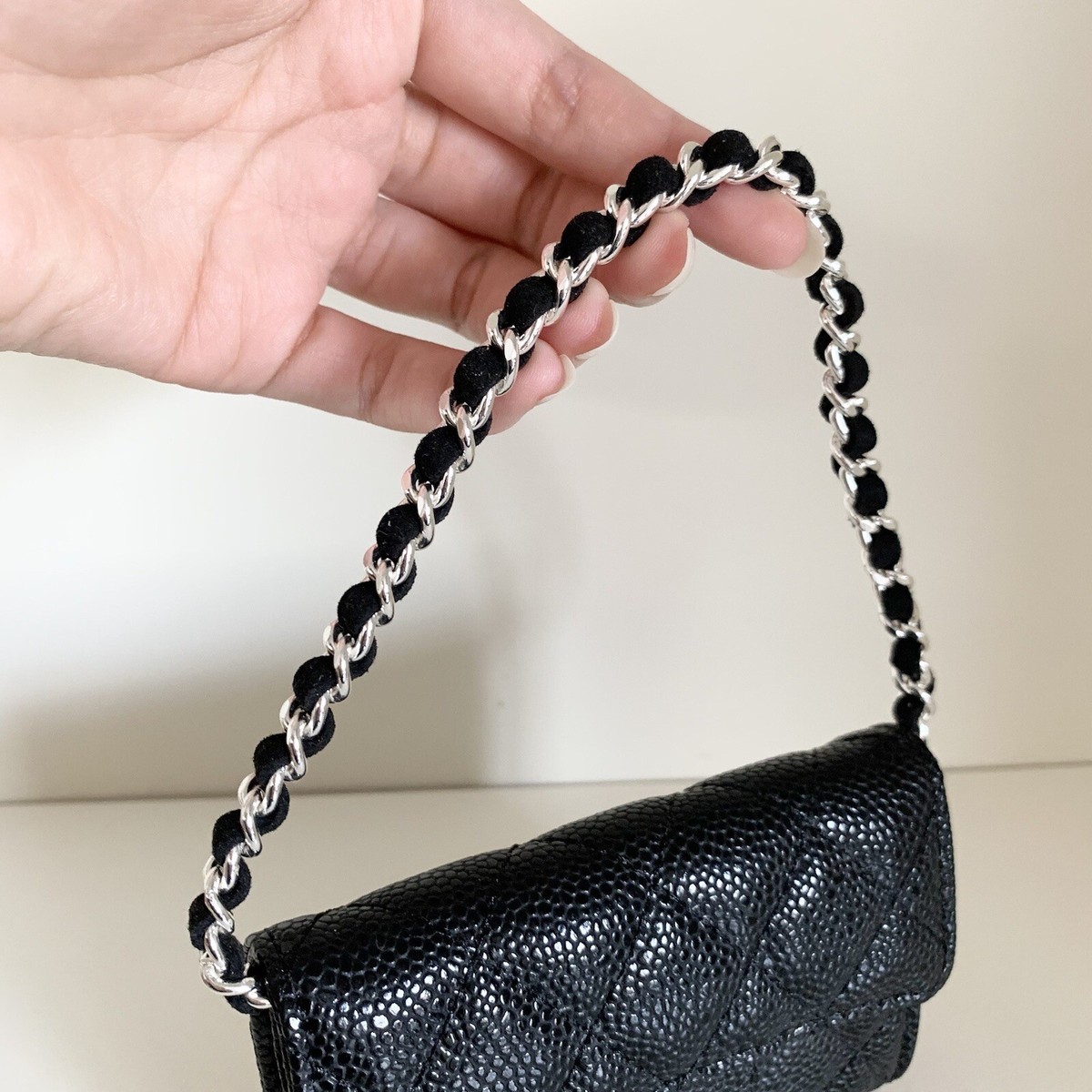 CHANEL ストラップ Silver Chain Wristlet Strap For Chanel Card Case | eBay