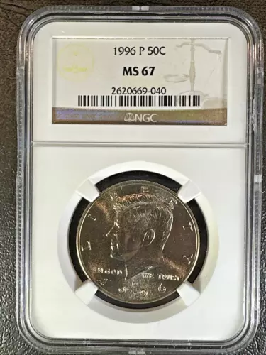 1996 P KENNEDY Half Dollar * NGC MS67 * UNCIRCULATED * Brown Label *