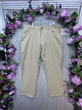 Geoffrey Beene Mens Pants Size 38x29 NEW With Tags Light Brown Straight Leg