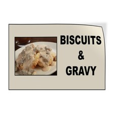 Decal Stickers Biscuits and Gravy Food and Drink Vinyl Store Sign Label