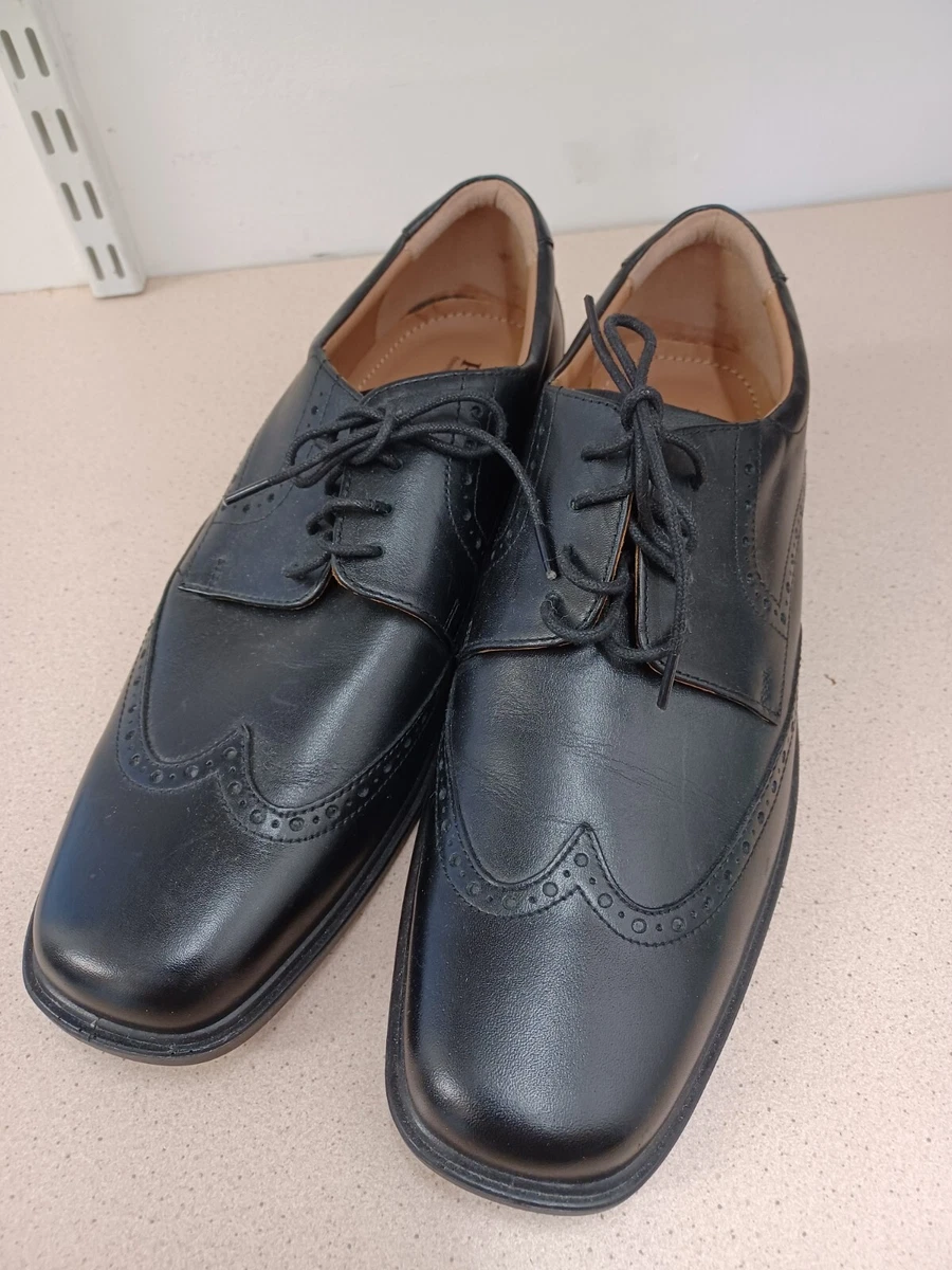 PADDERS MENS FORMAL WIDE FIT LEATHER LACE UP BLACK SHOES UK 12 G FIT