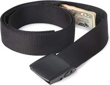 ISOP Travel Hidden Pocket Belt for Money  Security Cash One Size, Black