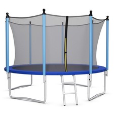 Jumping Exercise Recreational Bounce Trampoline W/Safety Net 8/10/12/14/15/16FT