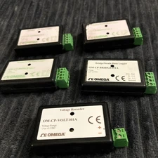 Lot of 5 Omega OM-CP-BRIDGE101A  Bridge/Strain Data Logger And OM -CP-VOLT101A 