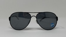 Oakley 004054-22 Caveat Black Aviator Sunglasses, Gray Polarized Lens. 60-14-137