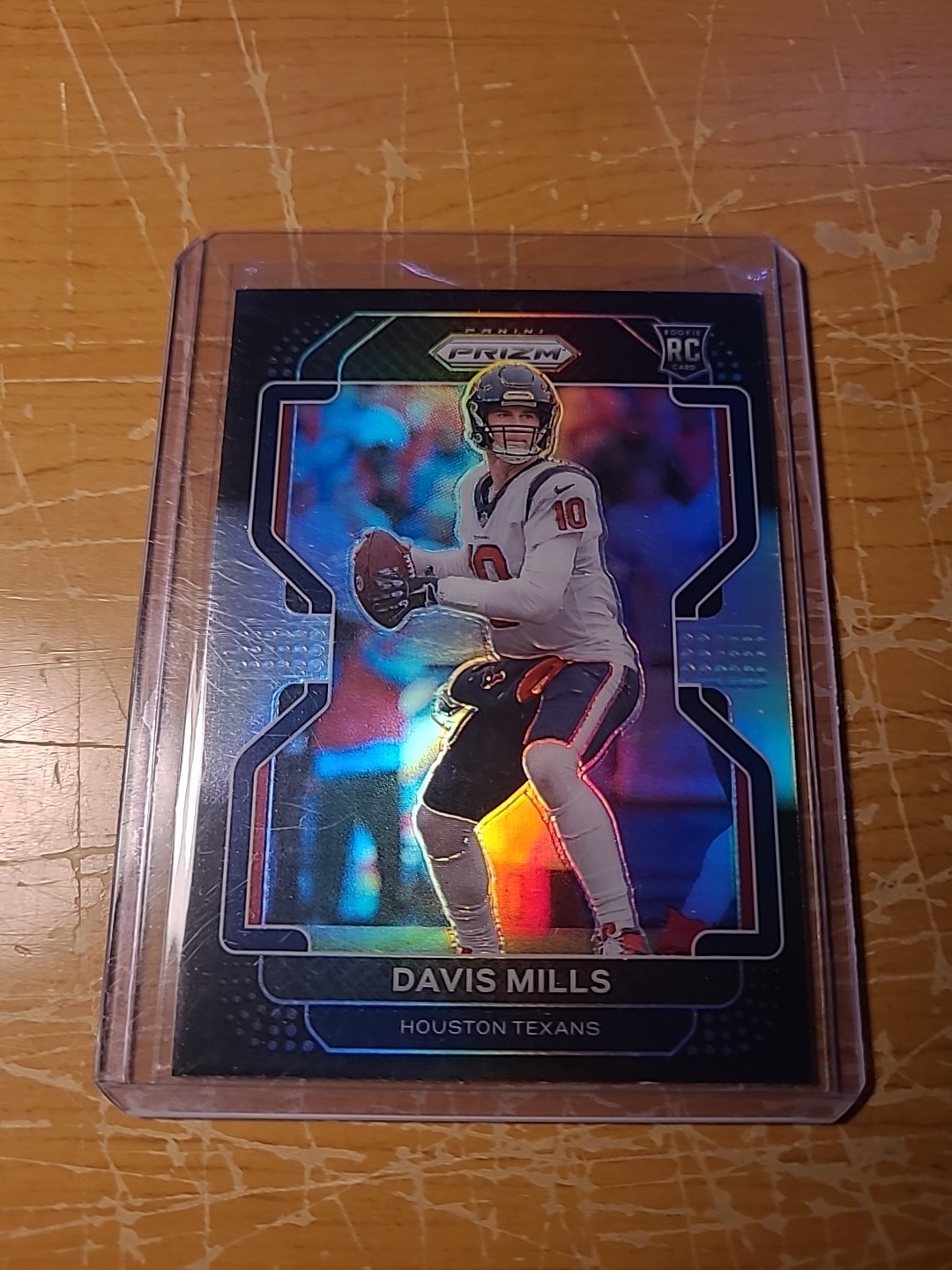 Davis Mills 2021 Panini Chronicles - Prizm Black #PB-15 Silver Prizm (RC) Texans