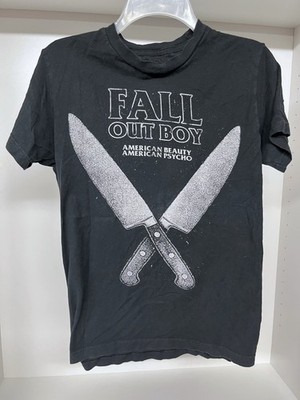 RARE Fall Out Boy American Beauty American Psycho Knives Shirt! SMALL Hot Topic!