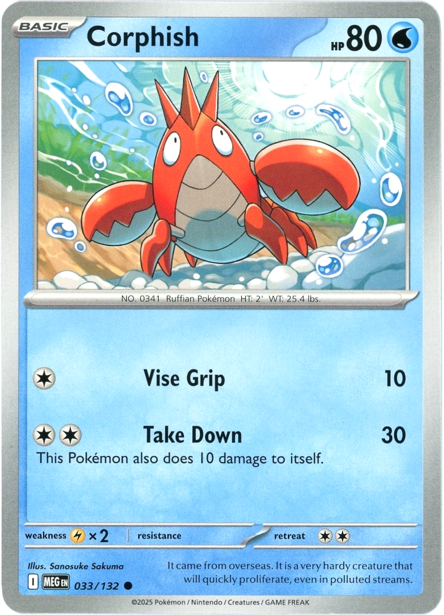 corphish pokemon card 63/110 - ex Holon Phantoms Evolves from null Type Corphish - Deluxe Pack: ex