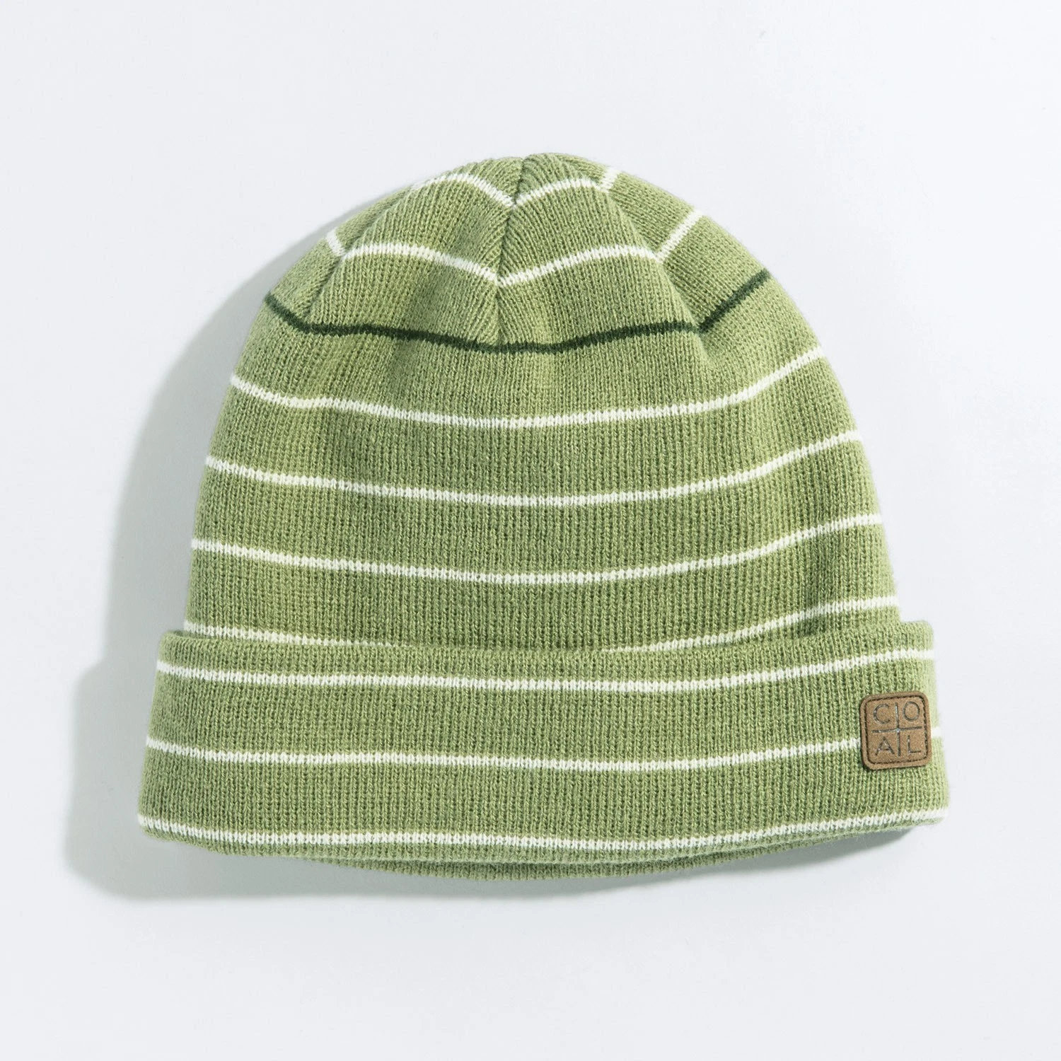 Coal The Harbor Low Profile Acrylic Beanie Unisex OSFM Sage Green Off White New