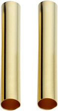 Solid Brass Straight Long Tube Spacer Beads 30X4Mm Gold Finish Pack of 100 Pcs