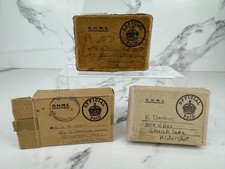 Lot of 3 Original WW2 Era Card OHMS Medal Boxes - WWII British Army Air Ministry
