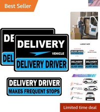 Magnetic Delivery Driver Sign - Reflective Easy On/Off, Protects Vehicle Paint