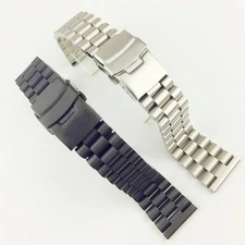 Solid Brushed Stainless Steel Watch Strap Band Wrist Bracelet 18 20 22 24 26mm