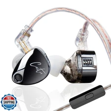 KZ Castor in Ear Monitor Headphones with Mic, HiFi Improved Bass Earphone Sou