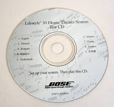 Bose Lifestyle 30 Home Theater System Setup Test CD Disc Only