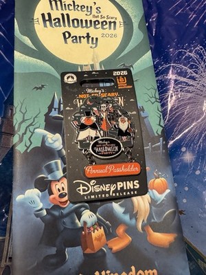 2026 Disney  Mickey s Not So Scary Halloween Party Annual Passholder Pin AP!!