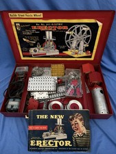 Vintage Gilbert ERECTOR Set No. 8 1/2 Original Metal Box Giant Ferris Wheel 1951