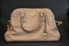 Michael Kors Blush Pebbled Leather Satchel Gold Hardware Shoulder Bag