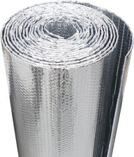 Reflective Foil Insulation, 24In x 20Ft Aluminum Foil Bubble Shield Double Refle
