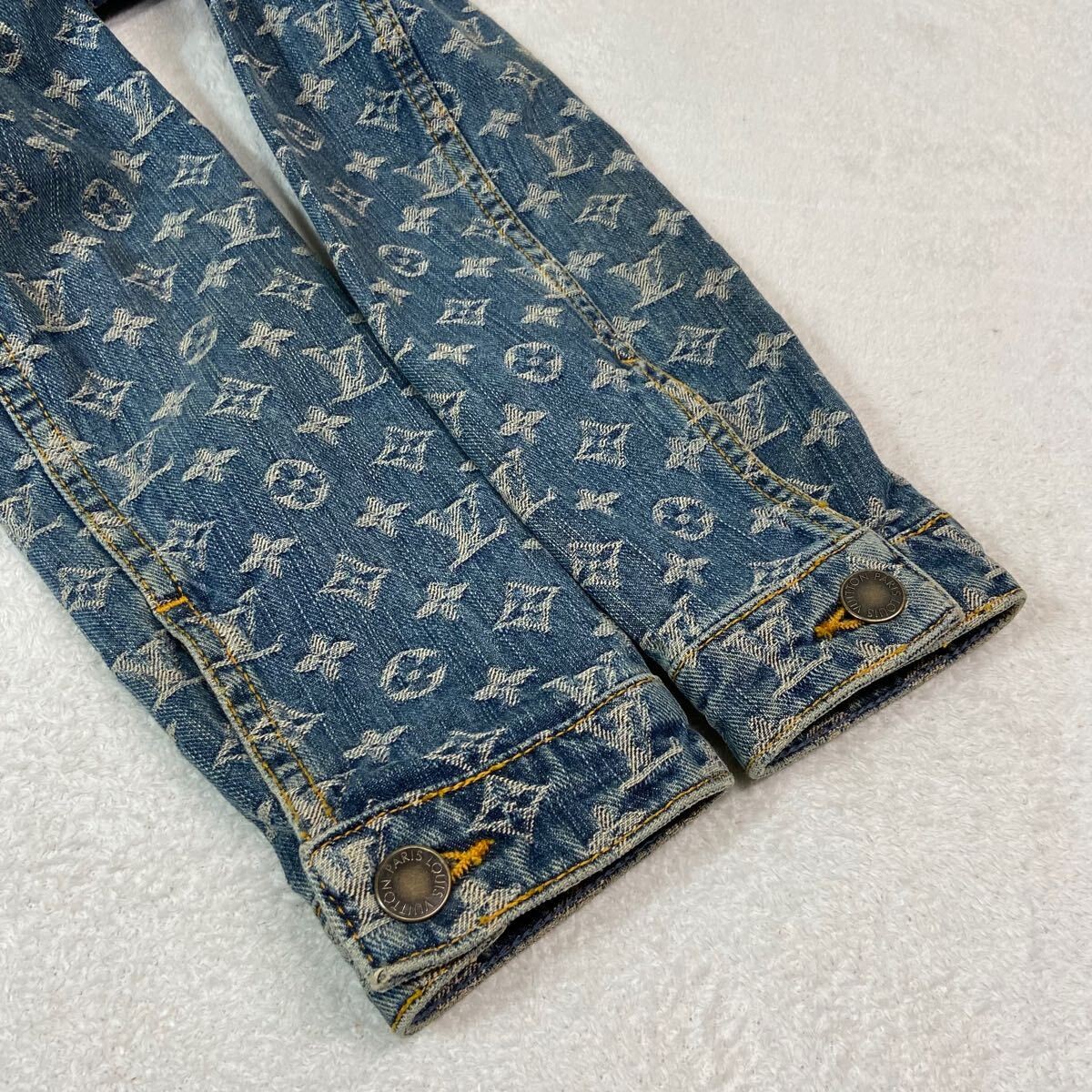LOUIS VUITTON ジャケット 34 Used Louis Vuitton Monogram Denim Jacket Size 34 Blue | eBay