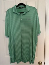 RLX Polo Ralph Lauren Classic-Fit Stripe Tech Jersey Short-Sleeve Polo Shirt XL