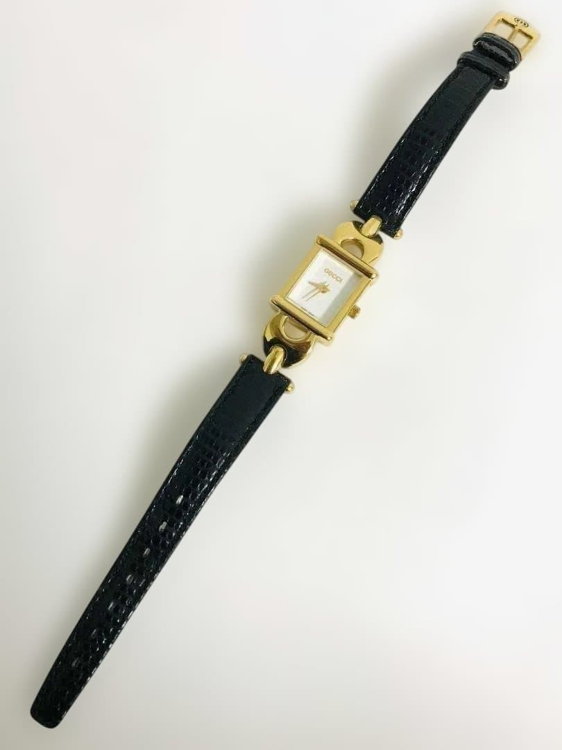 GUCCI 1800L 16mm Women's Quartz Watch White Dial Gold Used Working From Japan thumbnail 3