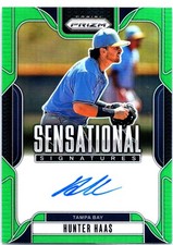 Prizm #SS-HS Hunter Haas Sensational Signatures Green Prizm
