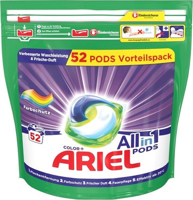 Ariel All-in-1 PODS Color Waschmittel Wäsche 104 Waschladungen 2er Pack